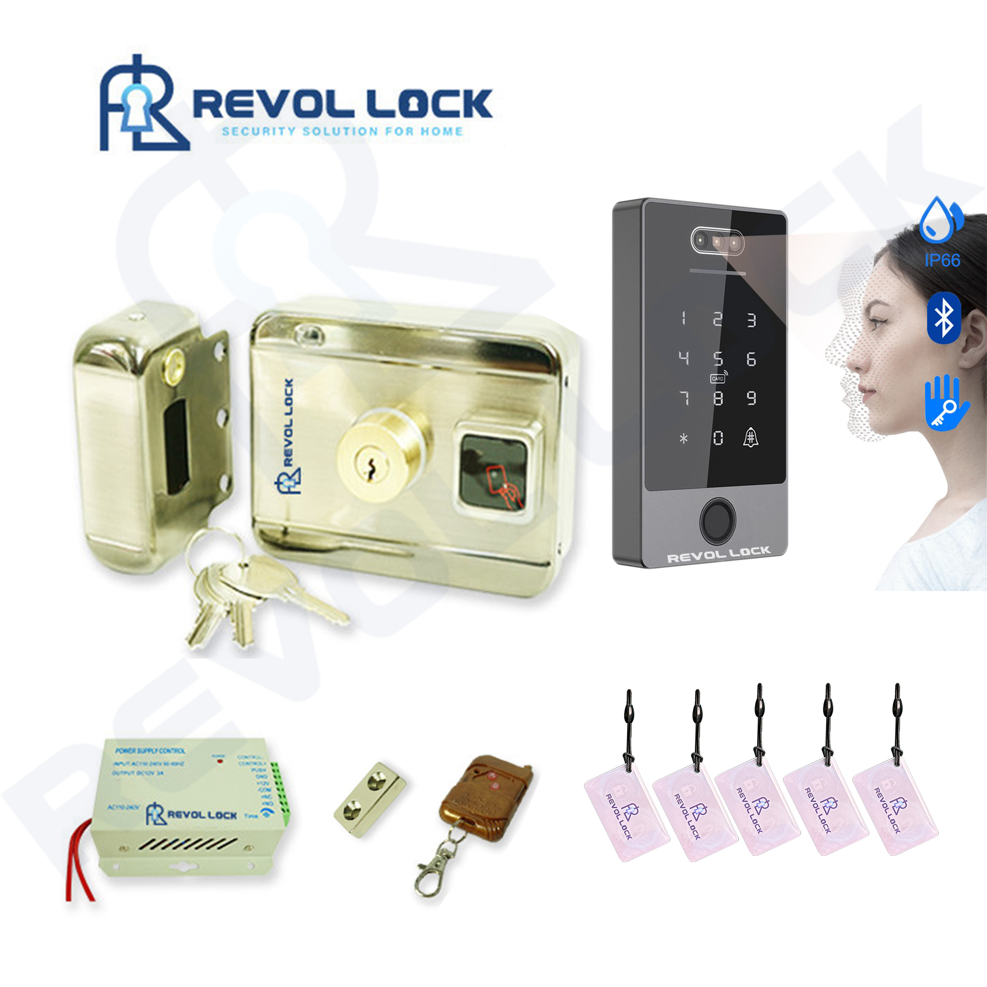 Khóa cổng khuôn mặt Revol Lock FACE-RV1 Khóa cổng khuôn mặt Revol Lock FACE-RV1